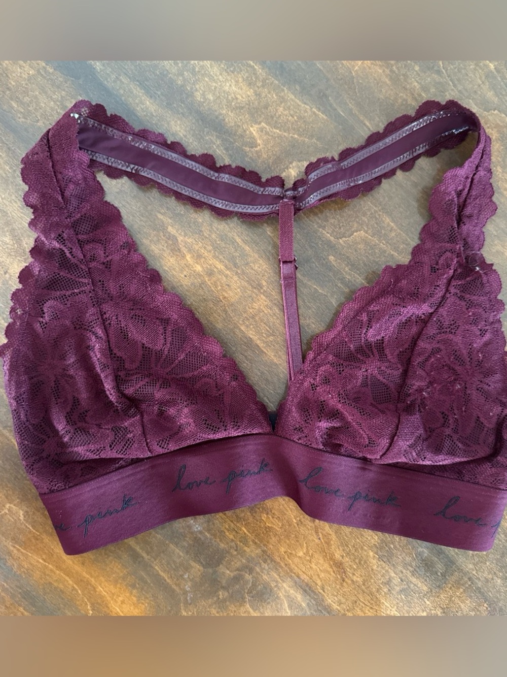 PINK Victoria's Secret Lace Bralette in Plum